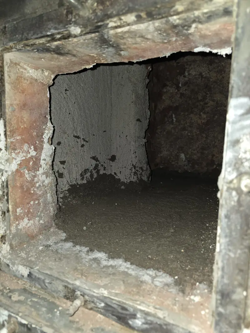 Worn and spalled area