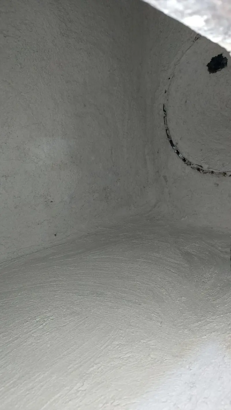 Combustion chamber with the application completed