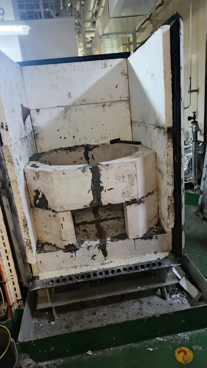 Marine Incinerator Refractory and Firebrick Renewal