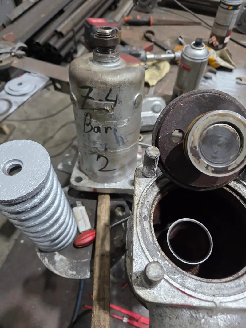 Valve body, spring and internals separated